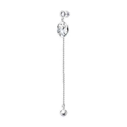 Серьги одиночные из серебра вид 1
