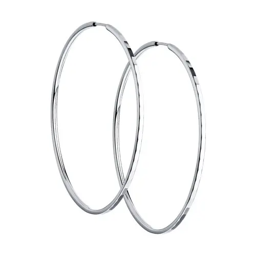 Серьги конго из серебра