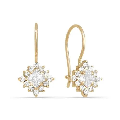Серьги петельки из красного золота