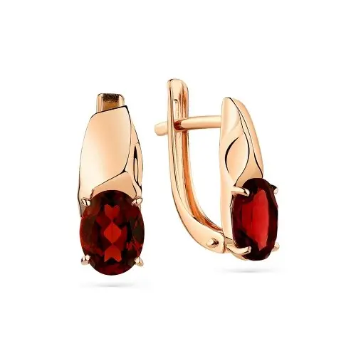 Серьги с английским замком из красного золота