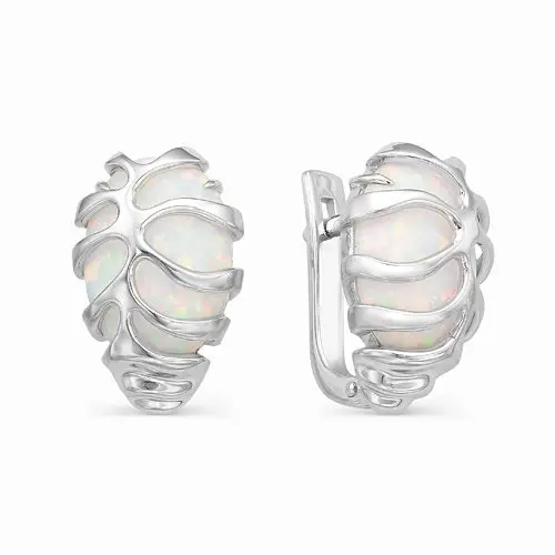 Серьги с английским замком из серебра