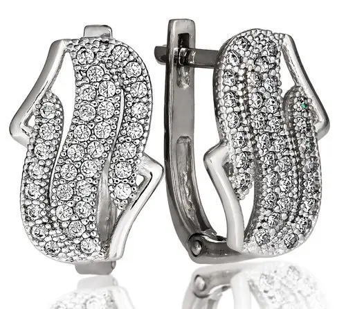 Серьги с английским замком из серебра