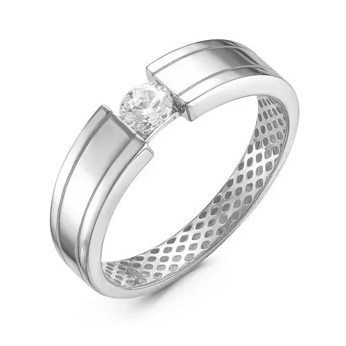 Кольцо декоративное из белого золота