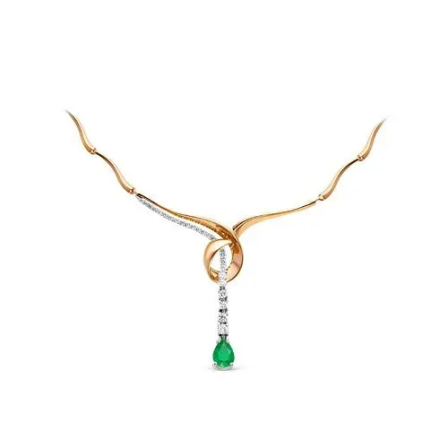 Цепь колье из комбинированного золота