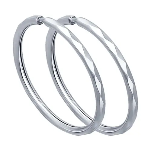 Серьги конго из серебра