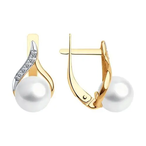 Серьги с английским замком из красного золота