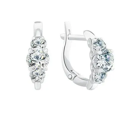 Серьги с английским замком из серебра