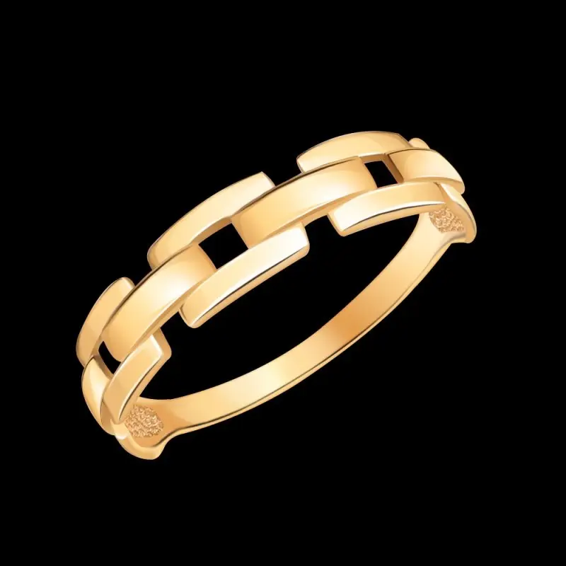 Кольцо декоративное из красного золота