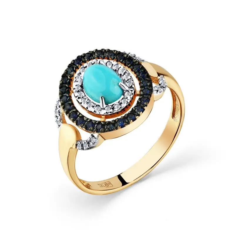 Кольцо декоративное из красного золота