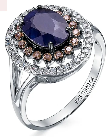 Кольцо декоративное из серебра