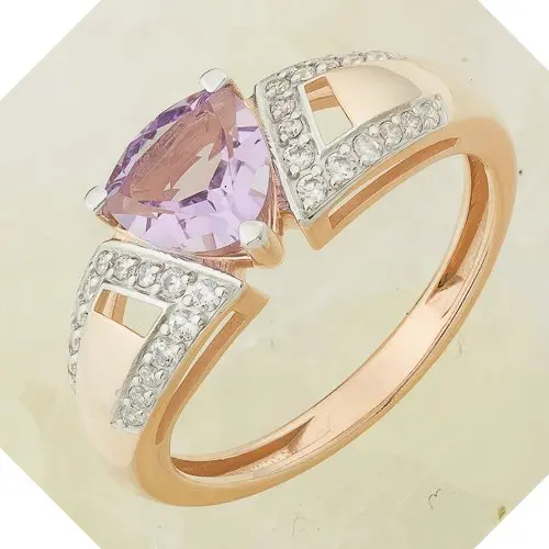 Кольцо декоративное из комбинированного золота