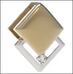 Подвеска бегунок из красного золота