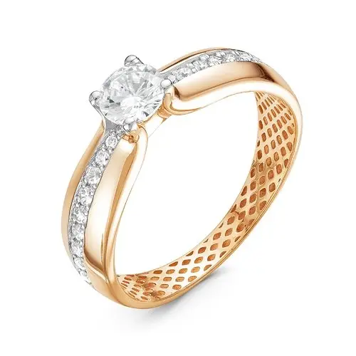 Кольцо декоративное из красного золота