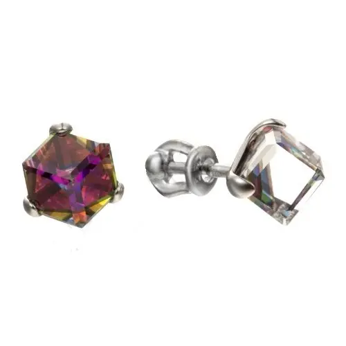 Серьги пуссеты из серебра