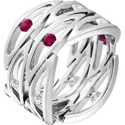 Кольцо декоративное из белого золота