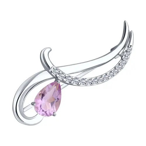 Брошь из серебра вид 1