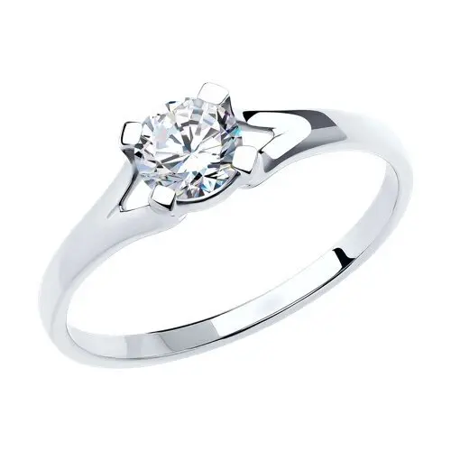 Кольцо декоративное из белого золота