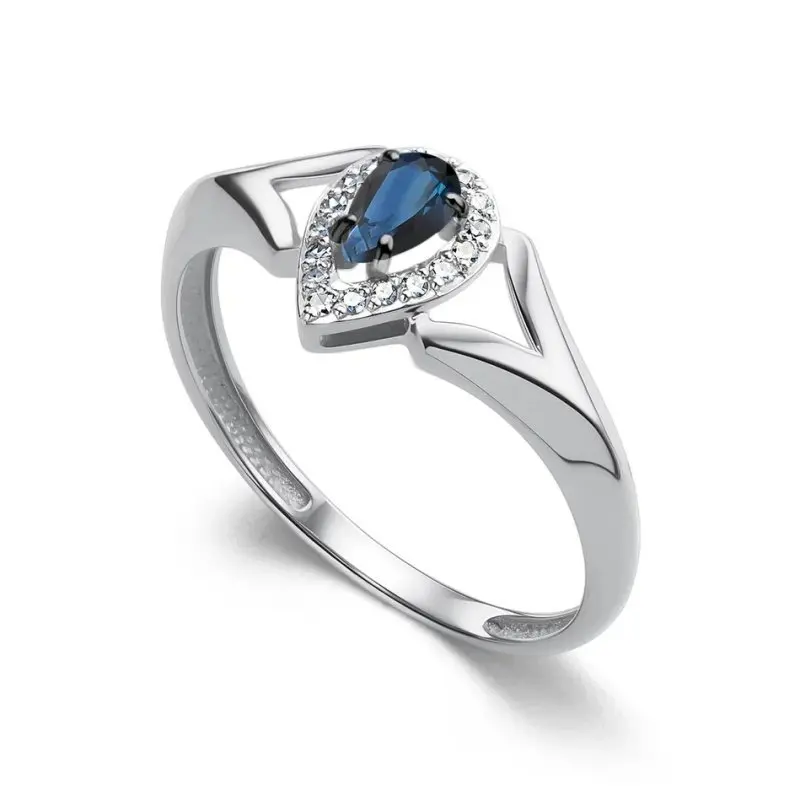 Кольцо декоративное из белого золота