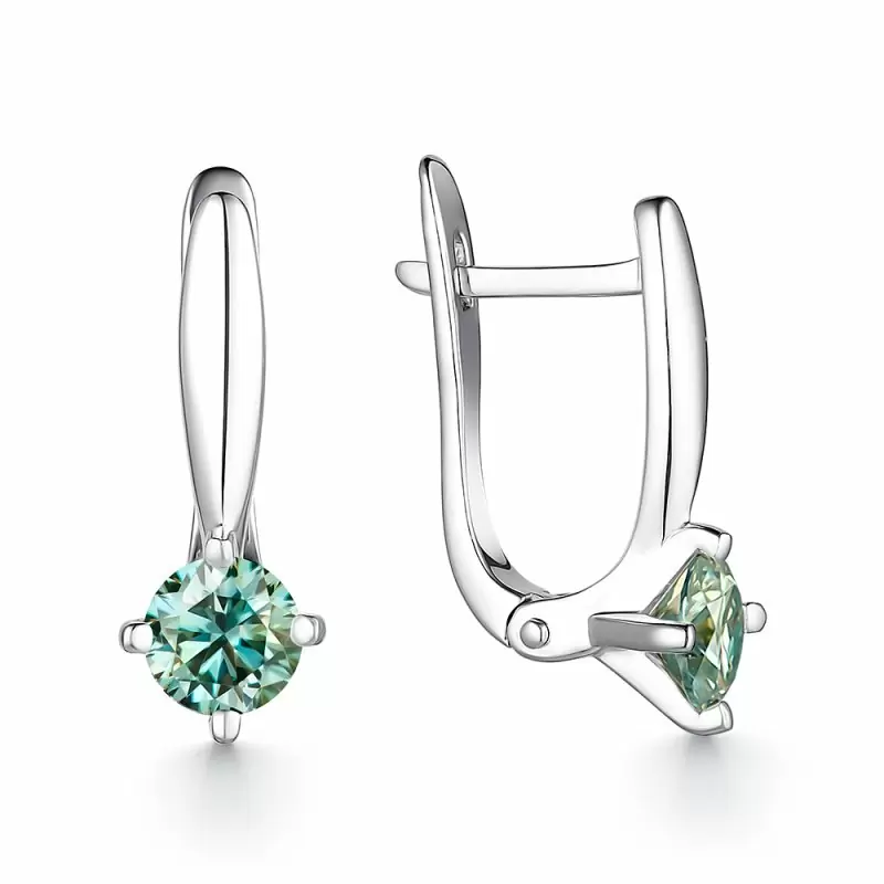 Серьги с английским замком из серебра
