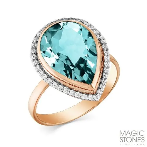 Кольцо декоративное из красного золота