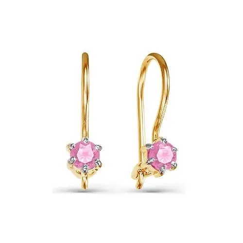 Серьги детские из красного золота
