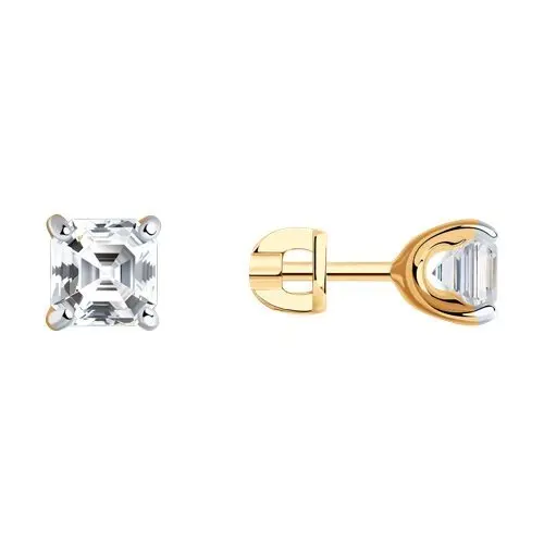 Серьги пуссеты из позолоты