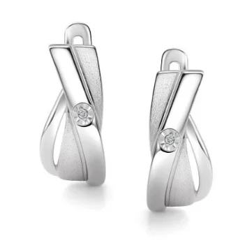 Серьги с английским замком из серебра