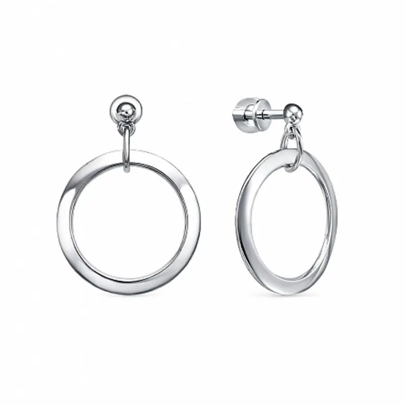 Серьги подвесные из серебра