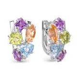 Серьги с английским замком из серебра