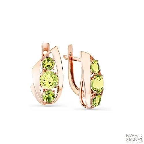Серьги с английским замком из красного золота