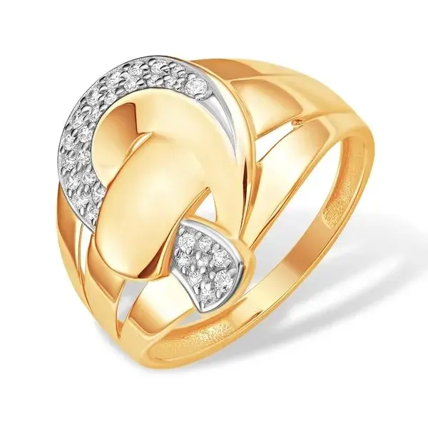 Кольцо декоративное из красного золота