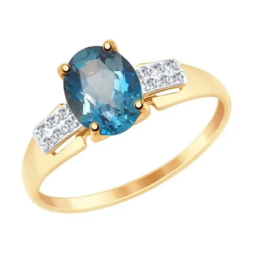 Кольцо декоративное из красного золота