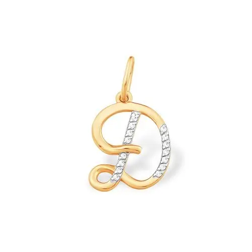 Подвеска буква из красного золота