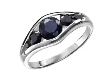 Кольцо декоративное из серебра