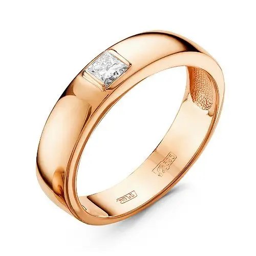 Кольцо обручальное из красного золота