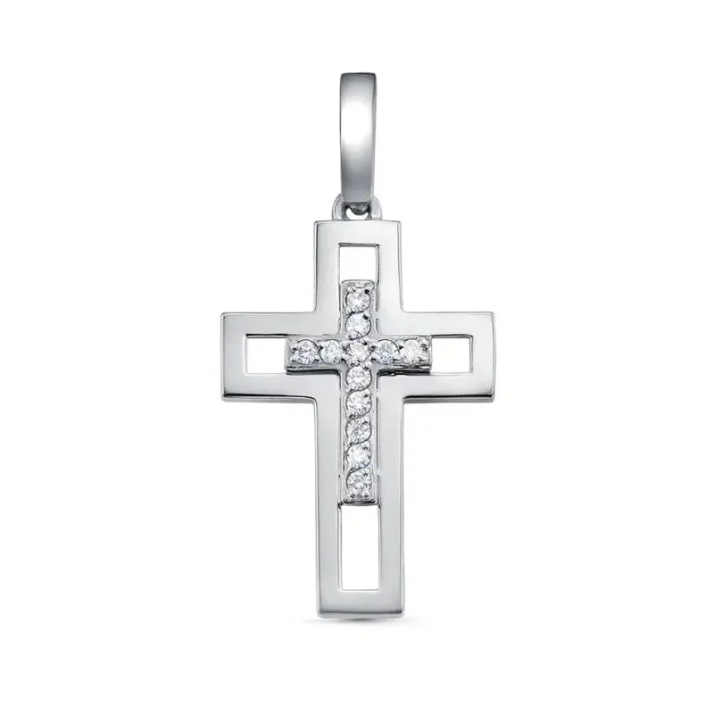 Подвеска декоративная из белого золота