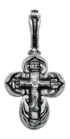 Подвеска крест из серебра