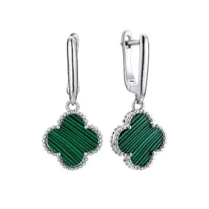 Серьги с английским замком из серебра