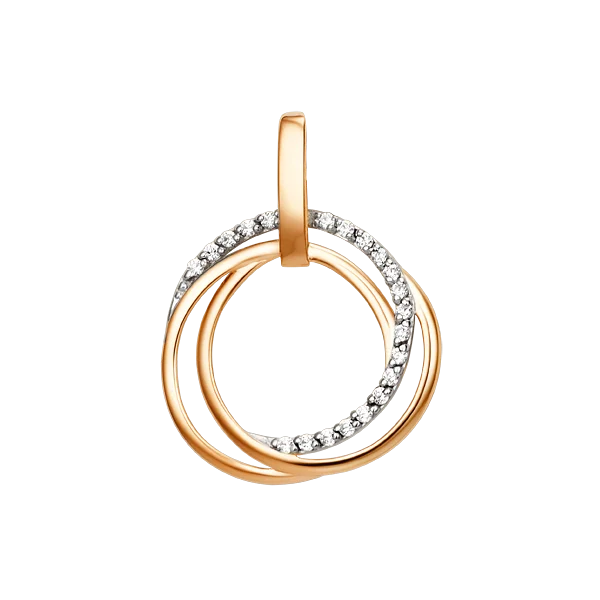 Подвеска декоративная из красного золота