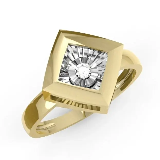 Кольцо декоративное из желтого золота