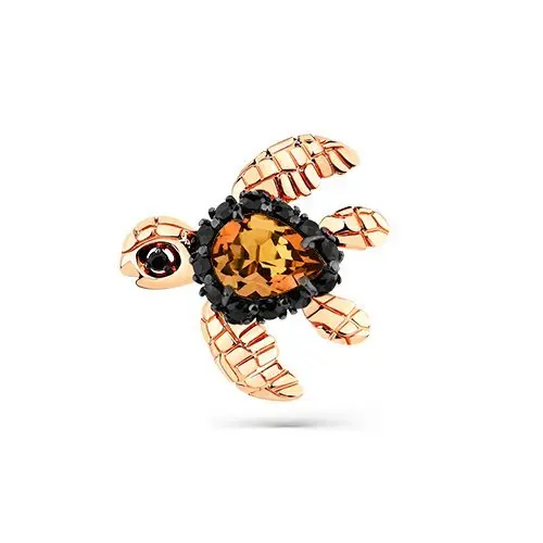 Брошь из красного золота