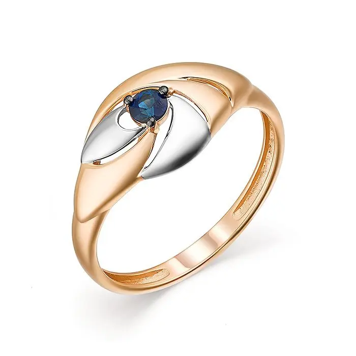 Кольцо декоративное из комбинированного золота