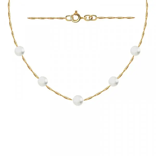 Цепь колье из красного золота