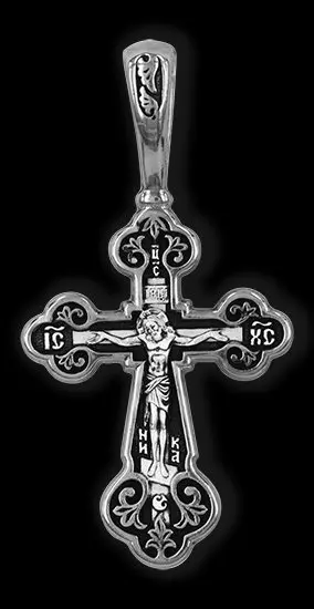 Подвеска крест из серебра