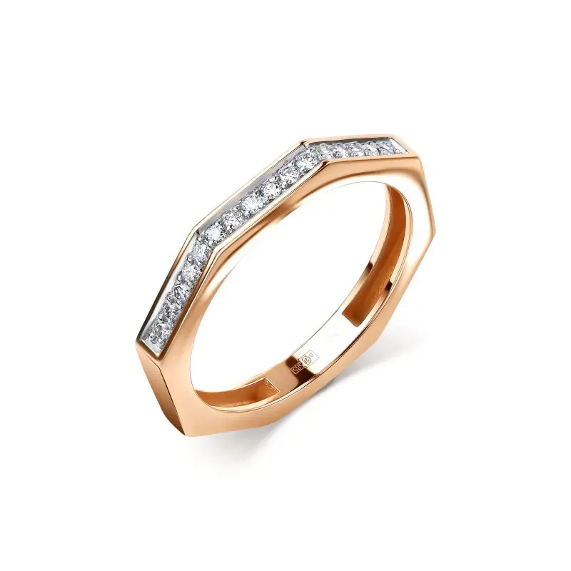 Кольцо декоративное из комбинированного золота