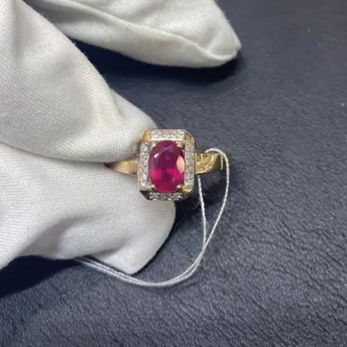 Кольцо декоративное из красного золота