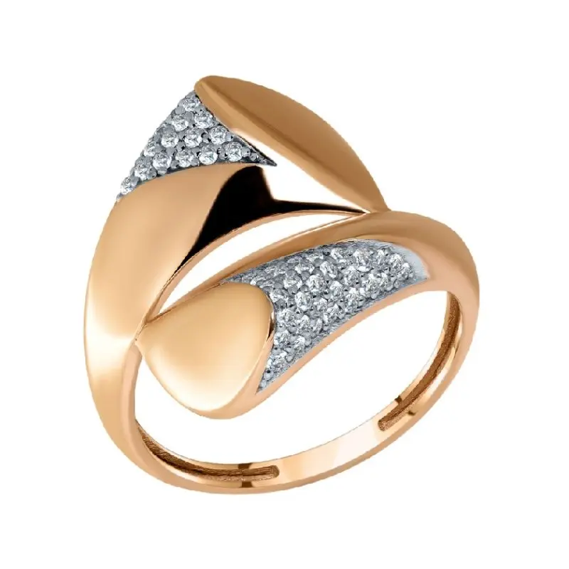 Кольцо декоративное из красного золота