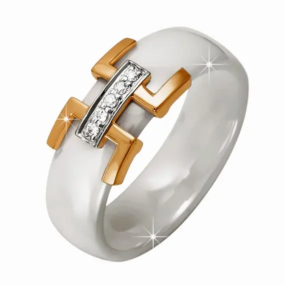 Кольцо декоративное из красного золота