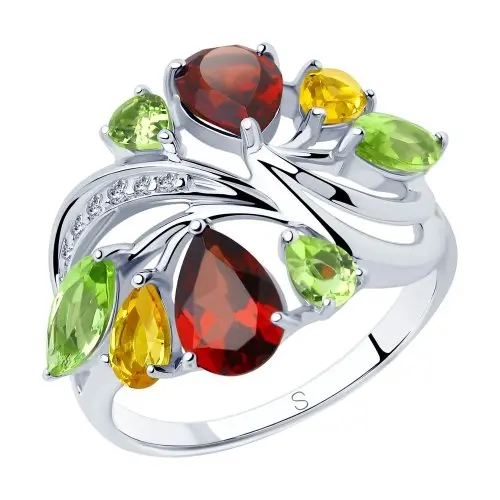 Кольцо декоративное из серебра