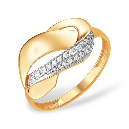 Кольцо декоративное из красного золота